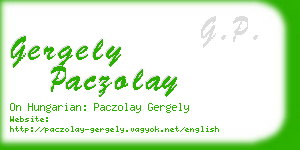 gergely paczolay business card